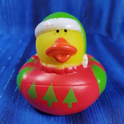 Christmas Ugly Sweater Short Duck Green Floppy Stocking Cap