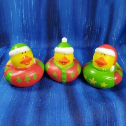 Christmas Ugly Sweater Rubber Duck Trio