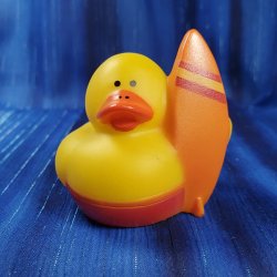 Orange Surfer Rubber Duck