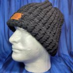Black Beanie Brain Blanket 8"