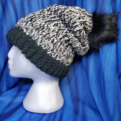 Inkwell Brain Blanket with Black Fuax Fur Pom