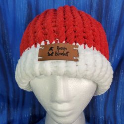 Crimson Red White Brimmed Brain Blanket