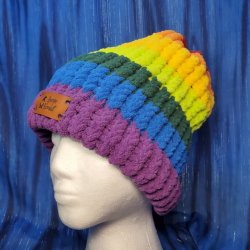 Rainbow Brain Blanket Beanie