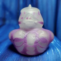 Glow-in-Dark Skeleton Dinosaur Rubber Duck - Purple