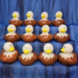 12 Patriotic Bald Eagle Rubber Ducks