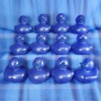 12 Blue Glitter Rubber Ducks