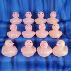 12 Pink Glitter Rubber Ducks