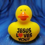 Jesus Loves You Rubber Duck Yellow