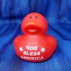 God Bless America Rubber Duck Red