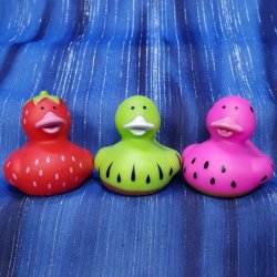 Summer Fruit Rubber Duck Trio Kiwi Strawberry Watermelon