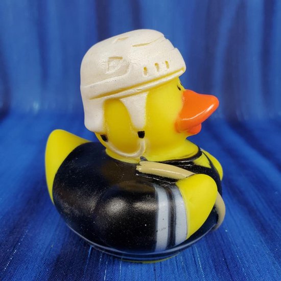 Hockey Rubber Duck - Black Team - Click Image to Close