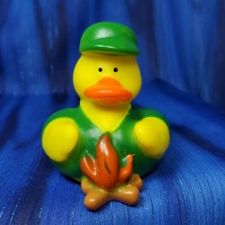 Camping Rubber Duck - Campfire Merit Badge