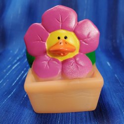 Pink Spring Flower Rubber Duck