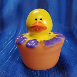 Purple Spring Flower Rubber Duck