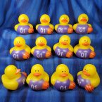 12 Basketball Rubber Duck - Purple and White