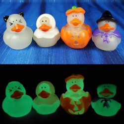 Mini Glow-in-the-Dark Halloween Rubber Ducks