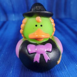 Halloween Costume Green Witch Rubber Duck