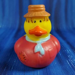 Scarecrow Rubber Duck in Red and a Light Brown Hat 2021