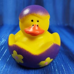 Easter Chick Purple Rubber Duck