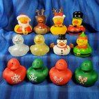 Fun Flock! 12 Spirit of Christmas Rubber Ducks!
