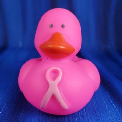 Breast Cancer Rubber Duck Bright Pink