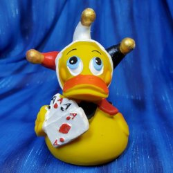 Jester Rubber Duck Poker Player from Lanco