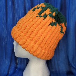 Pumpkin Brain Blanket Beanie