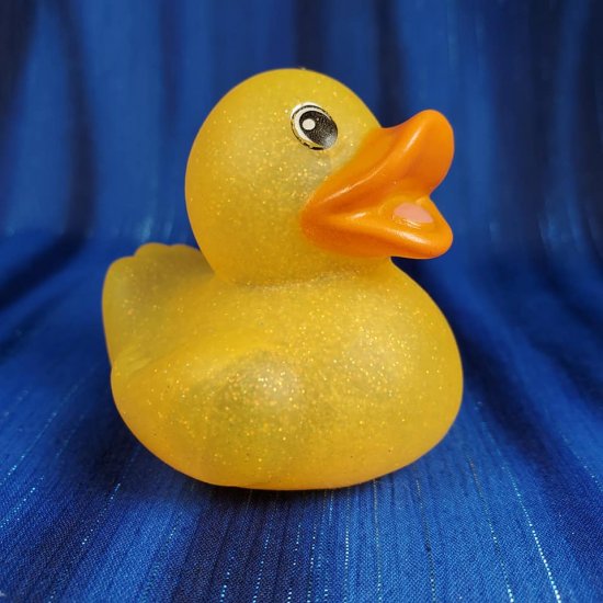 Glitter Yellow Rubber Duck - Click Image to Close
