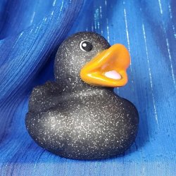 Glitter Black Rubber Duck
