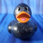 Black Bright-eyed Shiny Glitter Rubber Duck