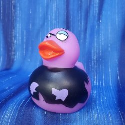 Bleary Eyed Zombie Rubber Duckie Purple