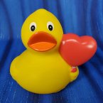Red Heart Balloon Rubber Duck from Schnabels