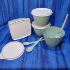 Tupperware Retro Refrigerator Bowls and Square Round Set