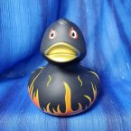 Flame and Fire Black Rubber Duck from World of Ducks