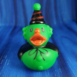 Bright Eyed Clown Halloween Rubber Duck